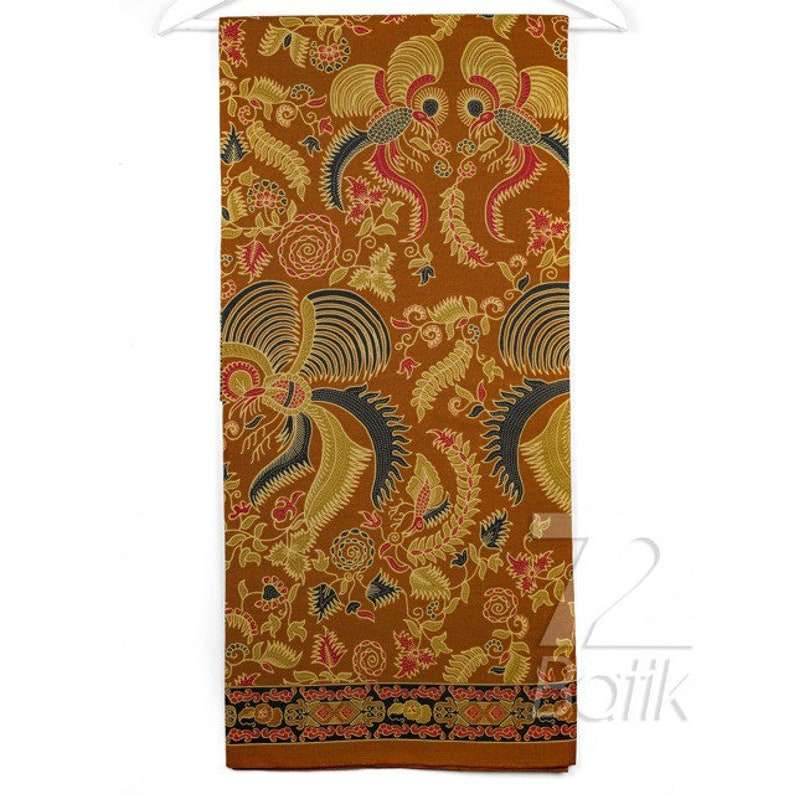 Batik Shirt Men : Slimfit Elegant Cream Light Brown Color [Made to Order] - 72 Batik