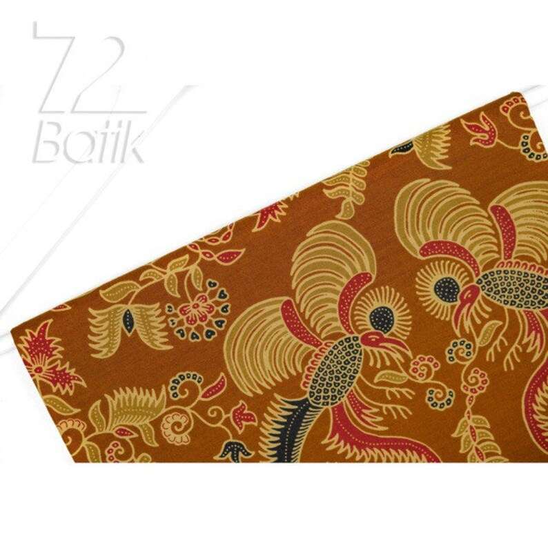 Batik Shirt Men : Slimfit Elegant Cream Light Brown Color [Made to Order] - 72 Batik