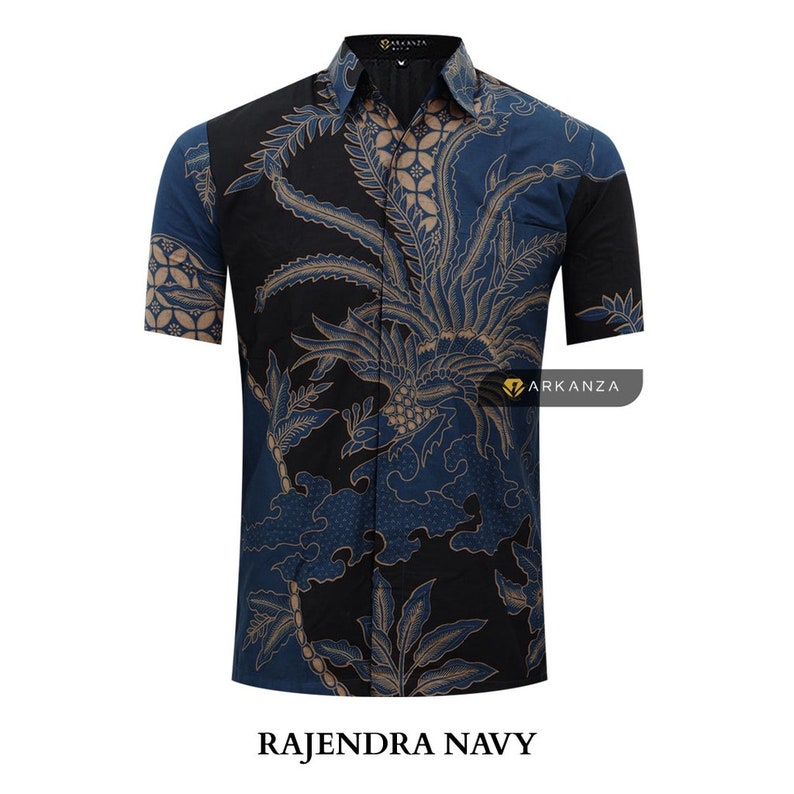 Arkanza - Batik Shirt Men Rajendra Navy