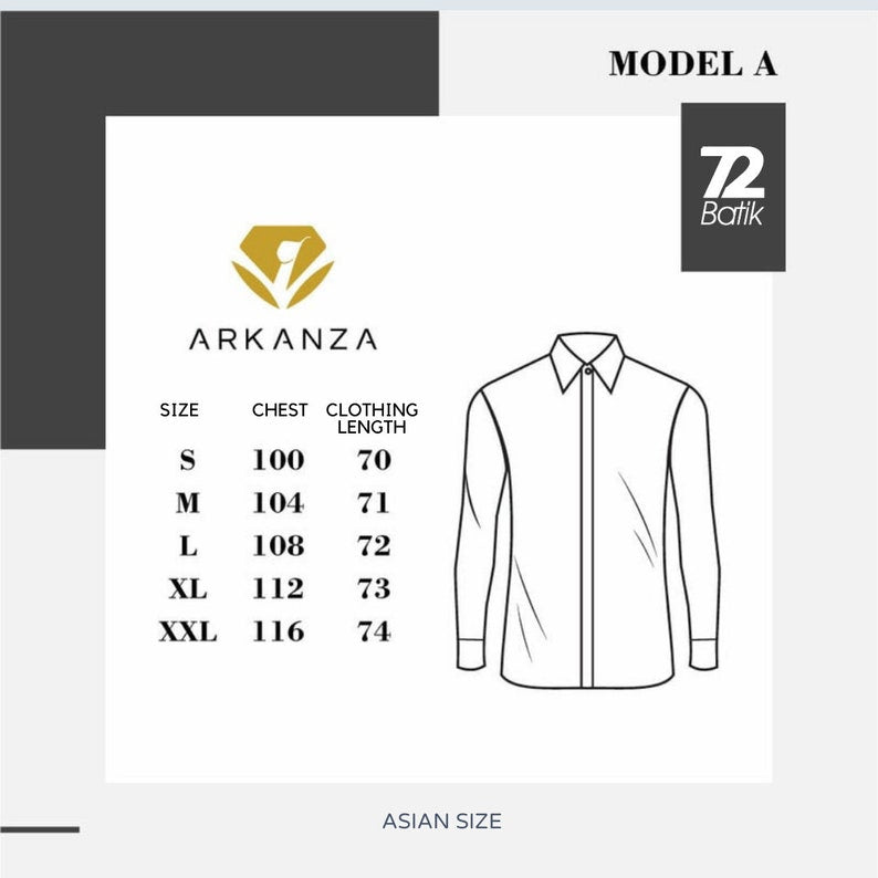 Arkanza - Batik Shirt Men Rajendra Navy