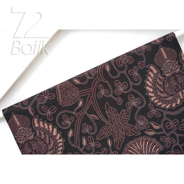 Slim Fit Batik Couple Set – Men’s Shirt & Women’s Skirt – Black & Brown Handmade